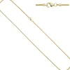 1,4mm Schlangenkette Kette rund, 333 Gold Gelbgold 50cm