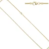 1,4mm Schlangenkette Kette rund, 585 Gold Gelbgold 60cm