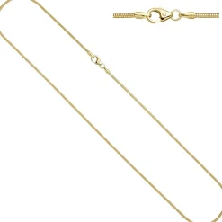 1,4mm Schlangenkette Kette rund, 585 Gold Gelbgold 60cm