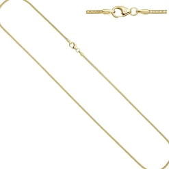 1,4mm Schlangenkette Kette rund, 333 Gold Gelbgold 60cm