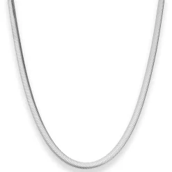 4,2mm Schlangenkette oval Silberkette Collier Halskette aus 925 Silber 42cm