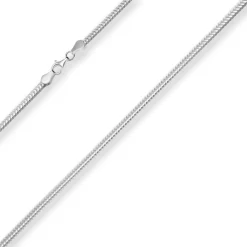 3,6mm Schlangenkette oval Silberkette Collier Halskette aus 925 Silber 45cm