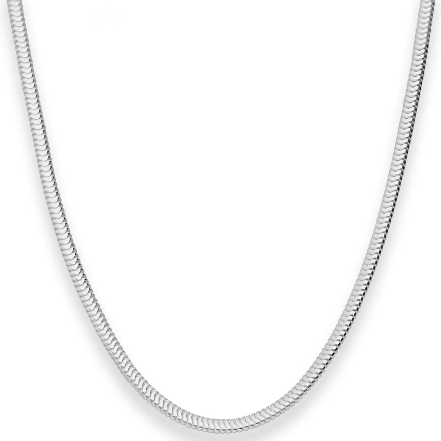 3,6mm Schlangenkette oval Silberkette Collier Halskette aus 925 Silber 50cm