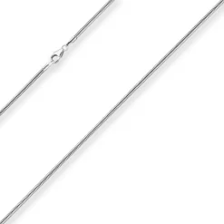 1,9mm Schlangenkette Silberkette Collier Halskette aus 925 Silber 50cm