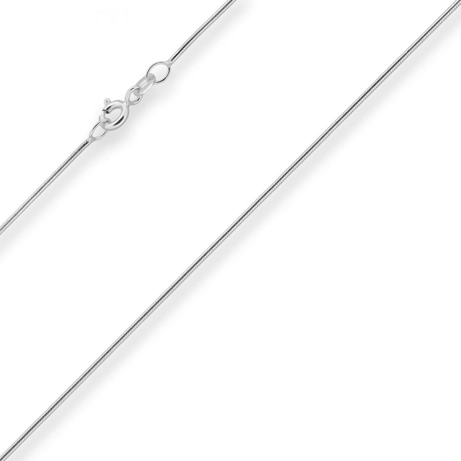 0,9mm Schlangenkette Silberkette Collier Halskette aus 925 Silber 65cm