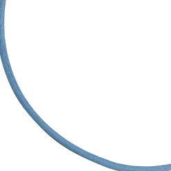 2,8mm Seidenband Seidencollier hellblau, Karabiner 925, Damen, 42cm