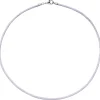 2,8mm Seidencollier Collier flieder, Karabiner 925 Silber, Damen, 42cm