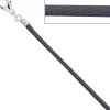 2,8mm Seidencollier Collier grau, Karabiner 925 Silber, Damen, 42cm