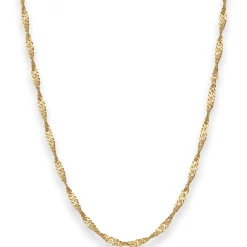 2,2mm Singapurkette Collier Halskette aus 585 Gold Gelbgold 55cm