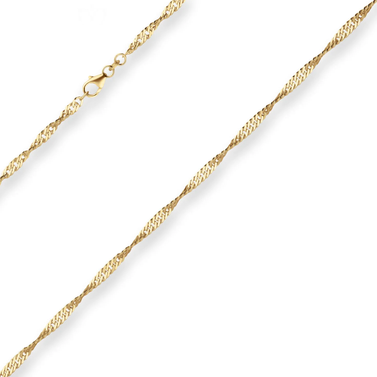 2,9mm Singapurkette Collier Halskette aus 375 Gold Gelbgold 50cm