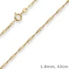 1,8mm Singapurkette Collier Halskette aus 333 Gold Gelbgold 42cm