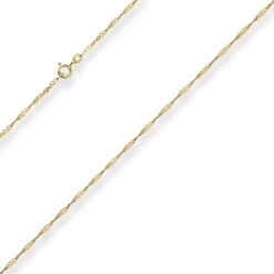 1,8mm Singapurkette Collier Halskette aus 333 Gold Gelbgold 42cm