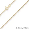 1,4mm Singapurkette Goldkette Collier Halskette aus 333 Gold Gelbgold 50cm