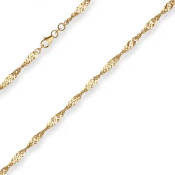 3,8mm Singapurkette Goldkette Collier Halskette aus 585 Gold Gelbgold 70cm