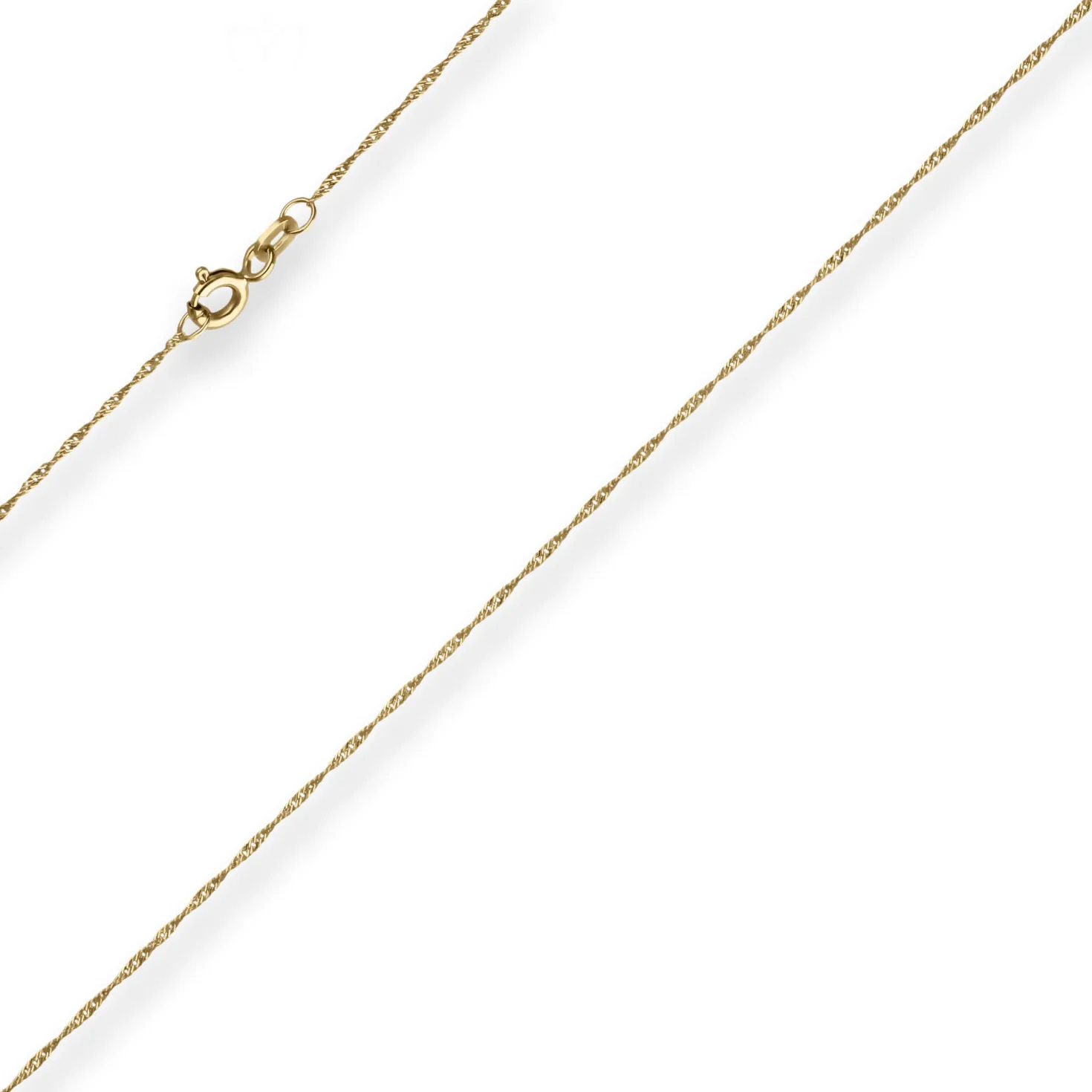 1mm Singapurkette Goldkette Collier Halskette aus 585 Gold Gelbgold 45cm