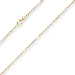 1,4mm Singapurkette Goldkette Collier Halskette aus 750 Gold Gelbgold 42cm