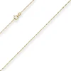 1mm Singapurkette Goldkette Collier Halskette aus 375 Gold Gelbgold 40cm