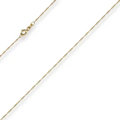 1mm Singapurkette Goldkette Collier Halskette aus 333 Gold Gelbgold 50cm
