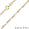 2,2mm Singapurkette Goldkette Collier Halskette aus 333 Gold Gelbgold 50cm