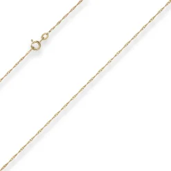 1,2mm Singapurkette Goldkette Collier Halskette aus 585 Gold Gelbgold 45cm