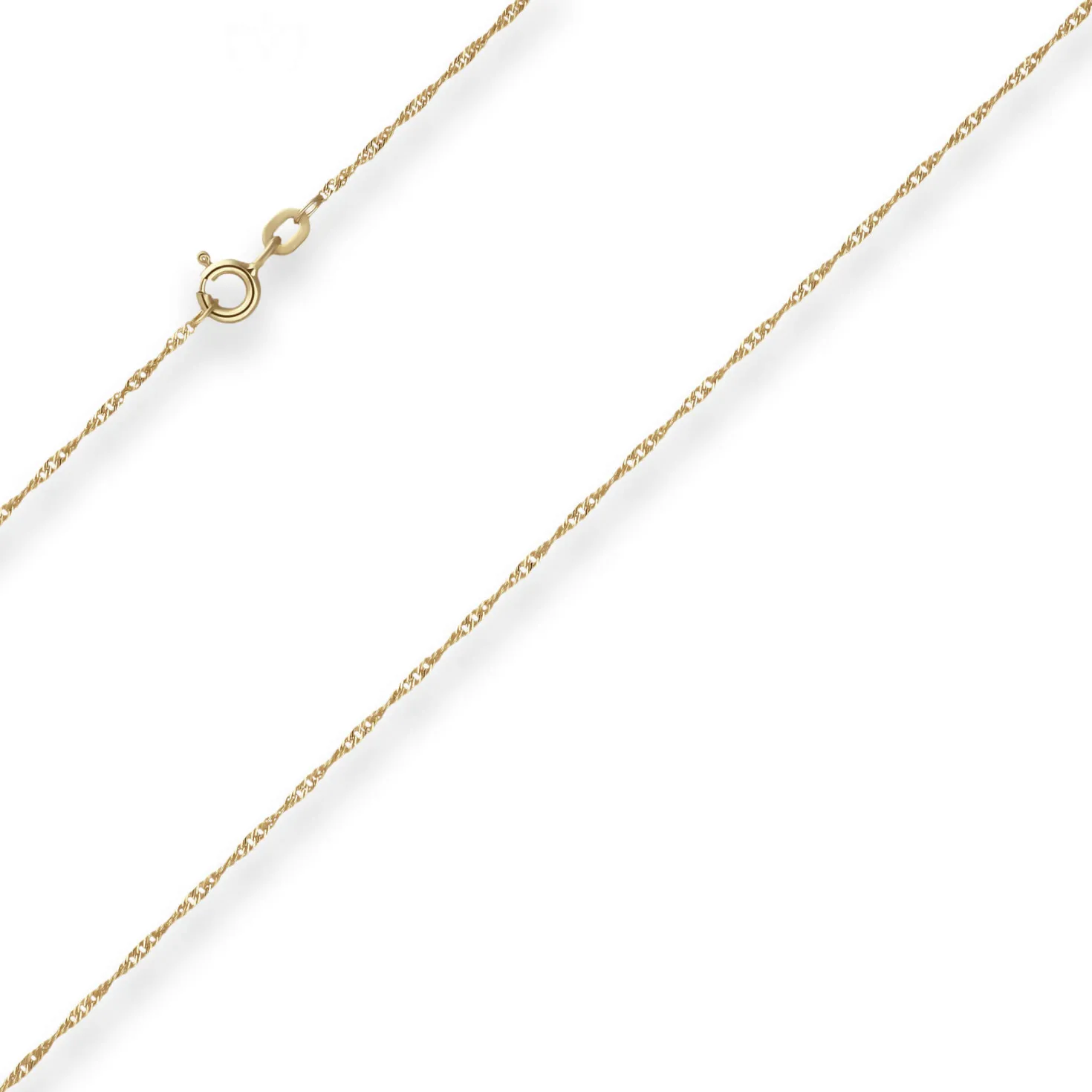 1,2mm Singapurkette Goldkette Collier Halskette aus 585 Gold Gelbgold 45cm