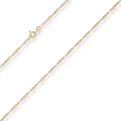 1,4mm Singapurkette Goldkette Collier Halskette aus 375 Gold Gelbgold 38cm