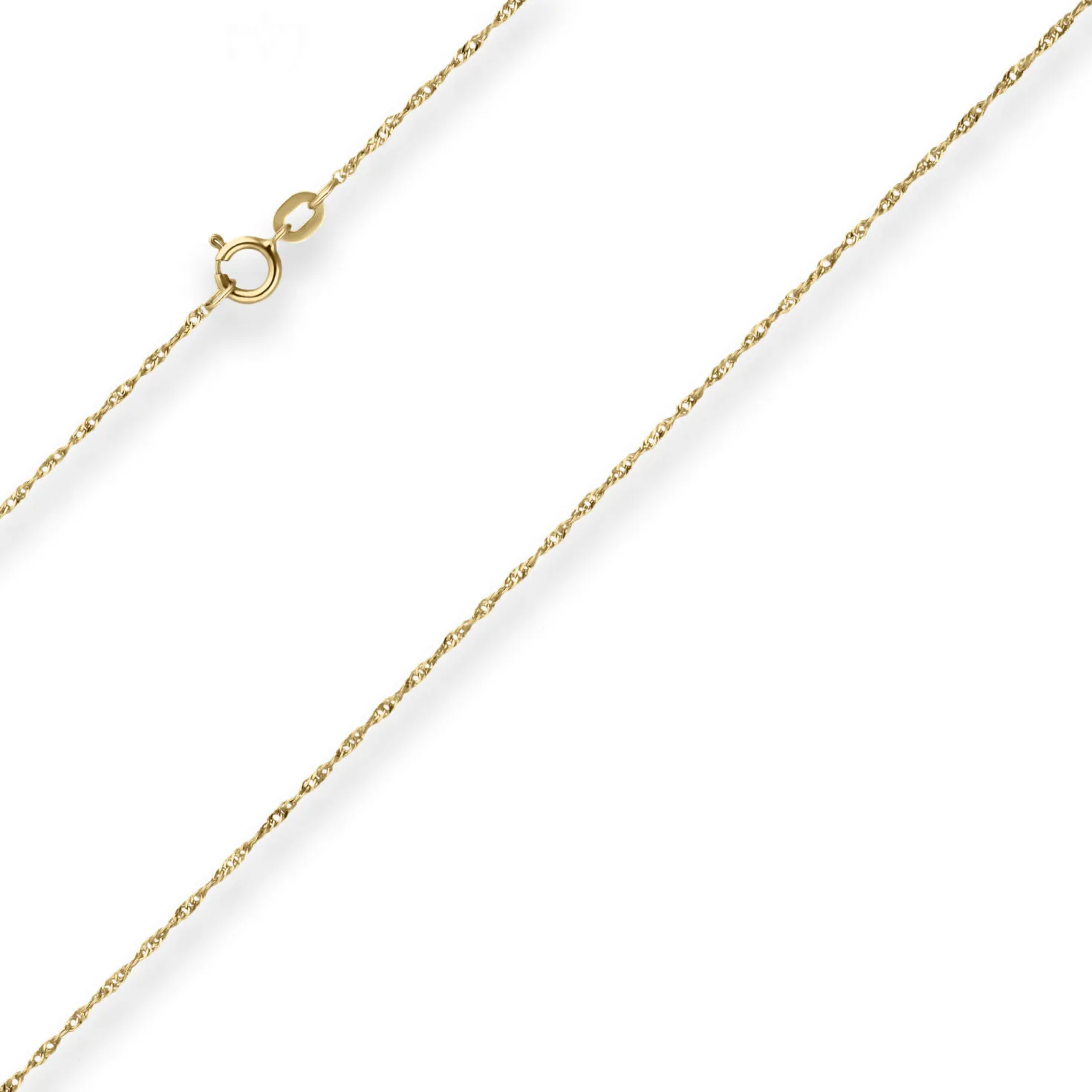 1mm Singapurkette Goldkette Collier Halskette aus 585 Gold Gelbgold 45cm