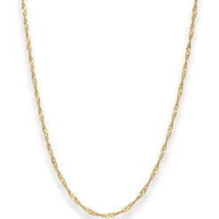 2,4mm Singapurkette Goldkette Collier Halskette aus 333 Gold Gelbgold 38cm