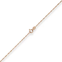 1mm Singapurkette Goldkette Collier Halskette aus 375 Gold Rotgold 45cm