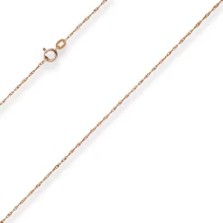 1mm Singapurkette Goldkette Collier Halskette aus 375 Gold Rotgold 45cm