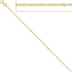 1,8mm Singapurkette Kette Halskette 585 Gold Gelbgold 50cm Halsschmuck