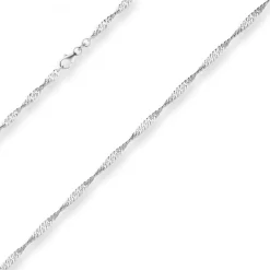 2,9mm Singapurkette Silberkette Collier Halskette aus 925 Silber 40cm