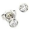 3,9mm Solitär Ohrstecker Ohrschmuck Ohrringe, weiße Zirkonia, rund, 925 Silber
