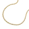 1,2mm S-Panzer Kette Halskette Collier aus 585 Gold Gelbgold, 45cm
