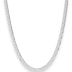 3,8mm S-Panzerkette Silberkette Collier Halskette aus 925 Silber 55cm