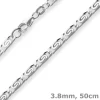 3,8mm S-Panzerkette Silberkette Collier Halskette aus 925 Silber 50cm