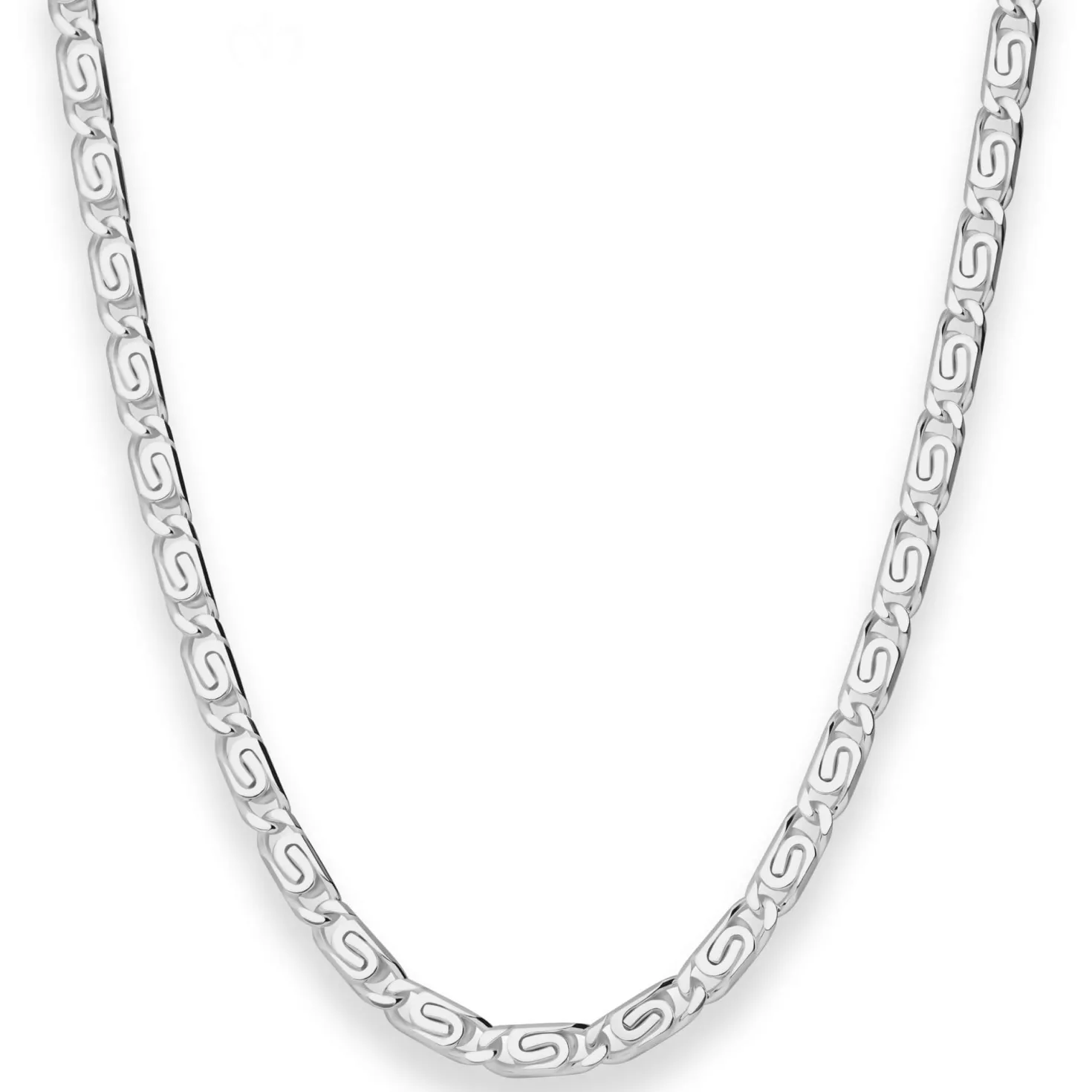4,5mm S-Panzerkette Silberkette Collier Halskette aus 925 Silber 60cm