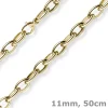 11mm spitz-oval Kette Halskette Collier aus 585 Gold Gelbgold 50cm