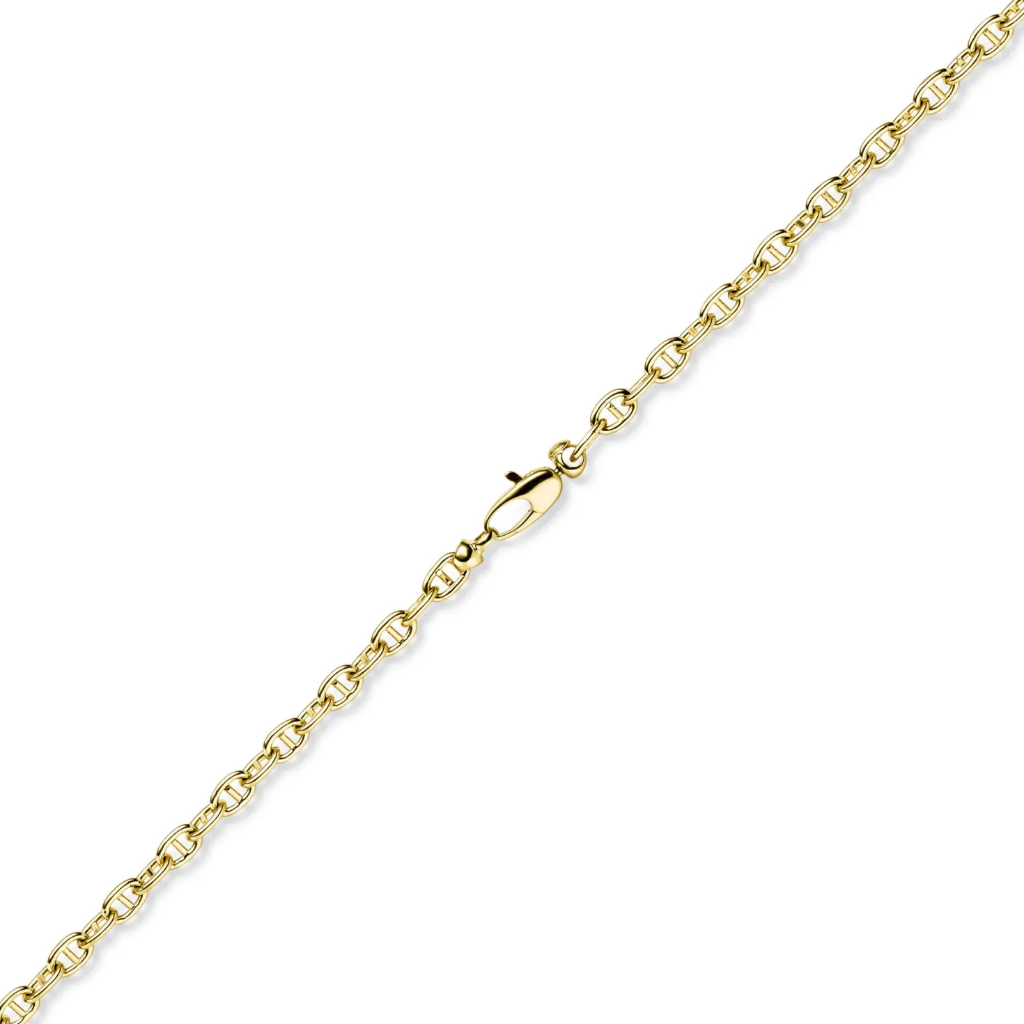 4mm Steg-Ankerkette Kette Collier Halskette aus 585 Gold Gelbgold 50cm