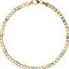 3,7mm Steg-Panzerarmband Armband Armkette aus 333 Gold Gelbgold 19cm