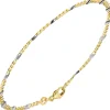 2mm Stegpanzerarmband Armkette Armband, 333 Gold Gelbgold, 19cm