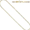 3,7mm Steg-Panzerkette Kette Halskette Collier 333 Gelbgold Gold 45cm