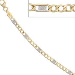 3,7mm Steg-Panzerkette Kette Halskette Collier 333 Gelbgold Gold 45cm