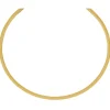 3mm Strickcollier Kette Halsreif, 585 Gold Gelbgold, 42cm, Damen