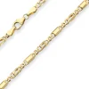 3mm Tigeraugenkette Goldkette Collier Halskette aus 585 Gold Gelbgold 50cm
