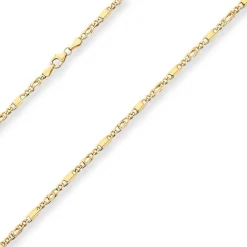 3mm Tigeraugenkette Goldkette Collier Halskette aus 585 Gold Gelbgold 50cm