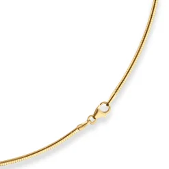 1,9mm Tondakette oval Collier Omegareif Halskette aus 585 Gold Gelbgold 42cm