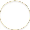 1,9mm Tondakette oval Collier Omegareif Halskette aus 333 Gold Gelbgold 45cm