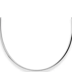 3mm Tondakette oval Silberkette Collier Halskette aus 925 Silber rhodiniert 45cm
