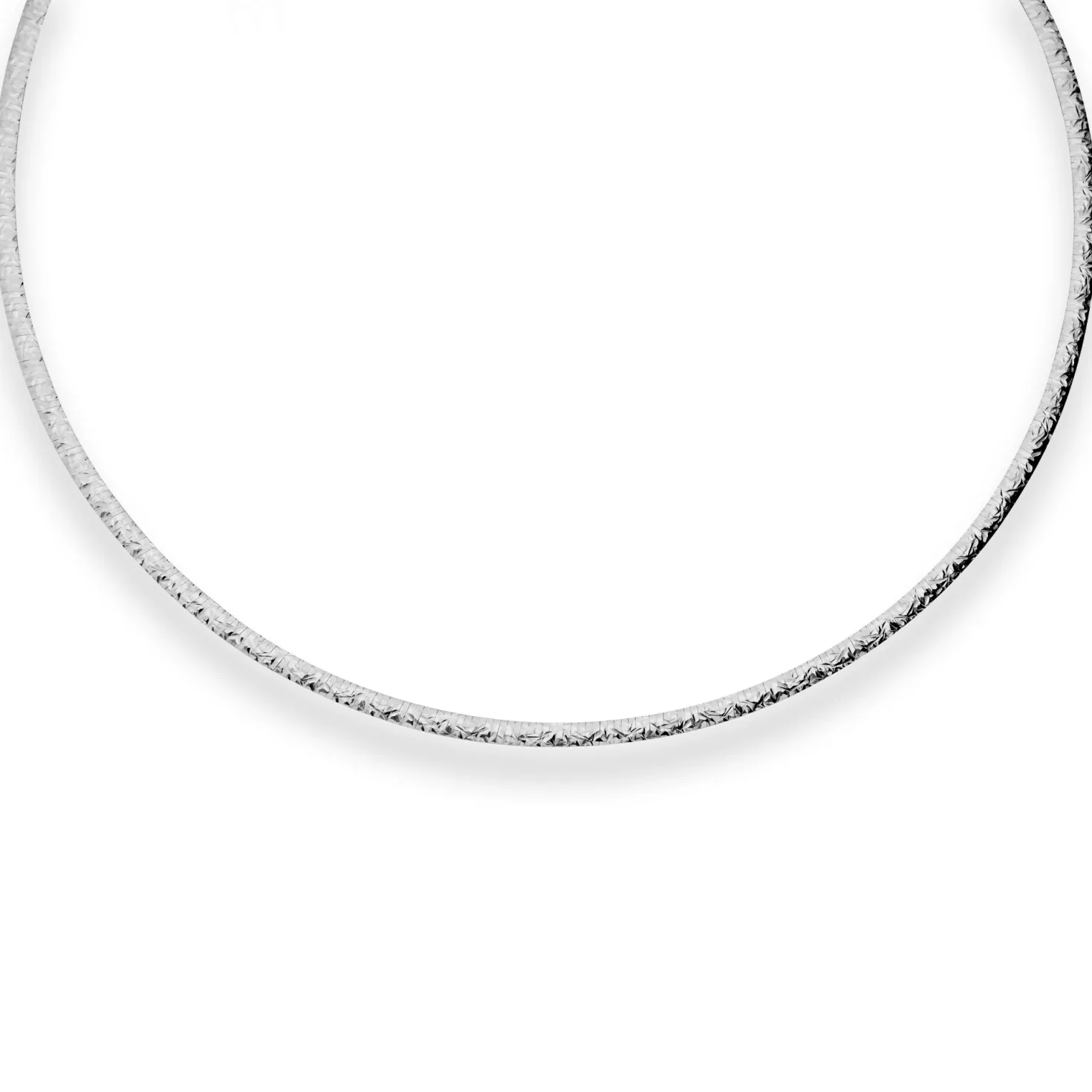 3mm Tondakette oval Silberkette Collier Halskette aus 925 Silber rhodiniert 45cm